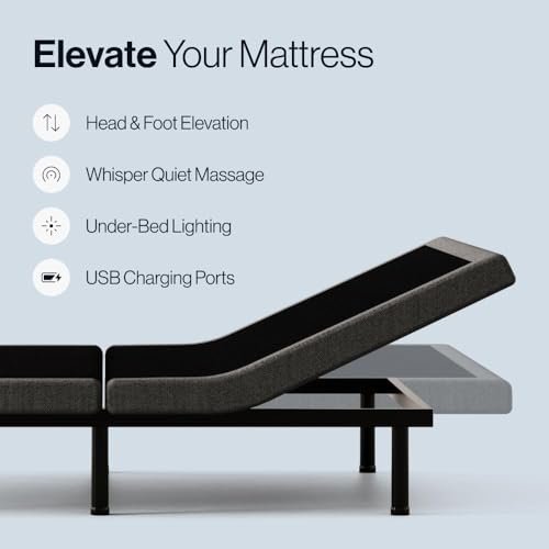 Adjustable Comfort Upholstered Premium Adjustable Base with Upgraded Motors