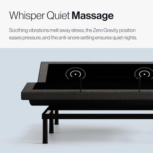 Adjustable Comfort Upholstered Premium Adjustable Base with Upgraded Motors